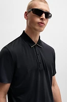 Quick-dry stretch-jersey polo shirt with logo detail