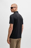 Quick-dry stretch-jersey polo shirt with logo detail