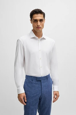 Slim-fit shirt stretch-cotton jersey