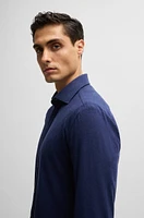 Slim-fit shirt stretch-cotton jersey