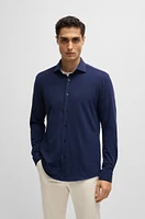 Slim-fit shirt stretch-cotton jersey