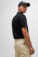 Pantalones tapered fit de tiro medio en sarga algodón