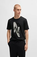 Interlock-cotton regular-fit T-shirt with seasonal artwork