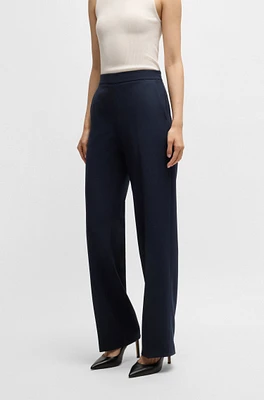 BOSS - Straight-fit trousers stretch fabric Dark Blue