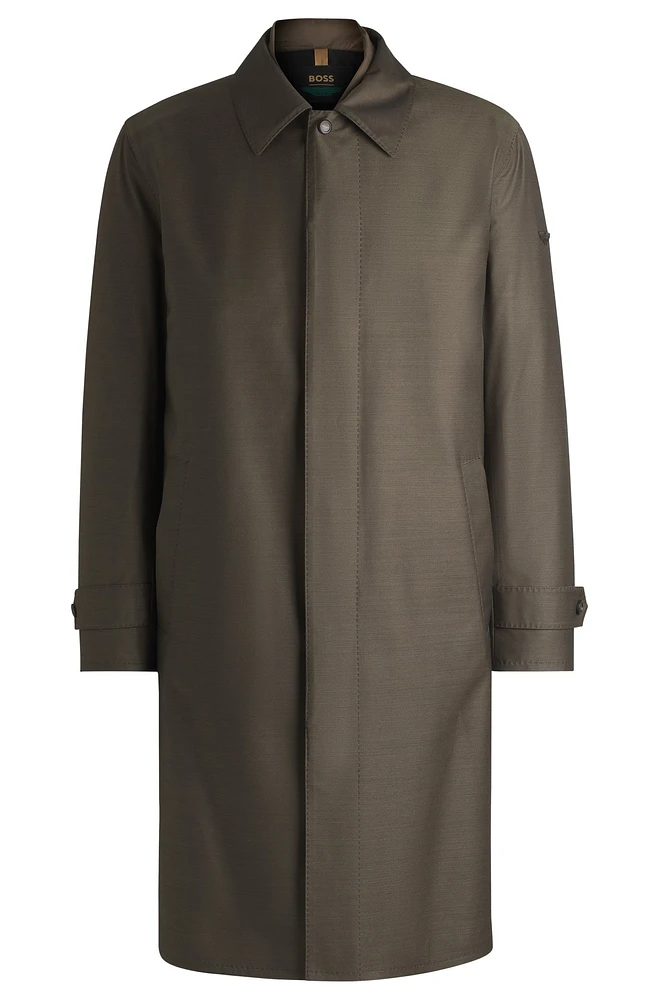 BOSS x ASTON MARTIN wool-blend coat with detachable inner jacket
