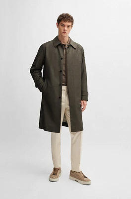 BOSS x ASTON MARTIN wool-blend coat with detachable inner jacket