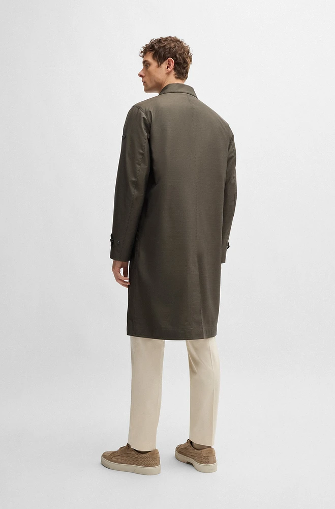 BOSS x ASTON MARTIN wool-blend coat with detachable inner jacket