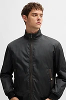 BOSS x ASTON MARTIN water-repellent bomber jacket with logo