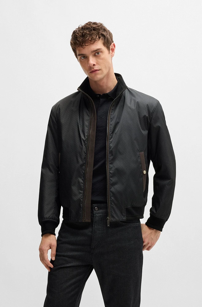 BOSS x ASTON MARTIN water-repellent bomber jacket with logo