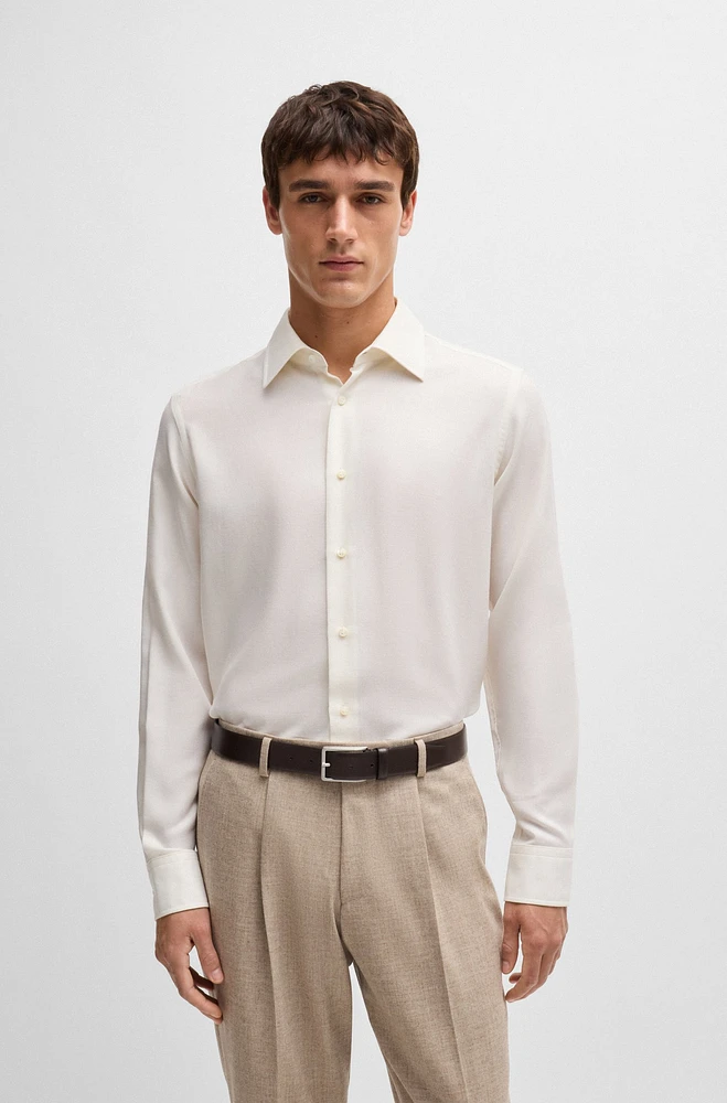 Regular-fit shirt cotton and cashmere