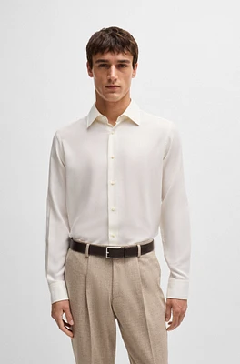 Regular-fit shirt cotton and cashmere