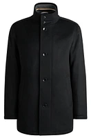 Relaxed-fit short coat wool and cashmere