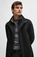 Relaxed-fit short coat wool and cashmere