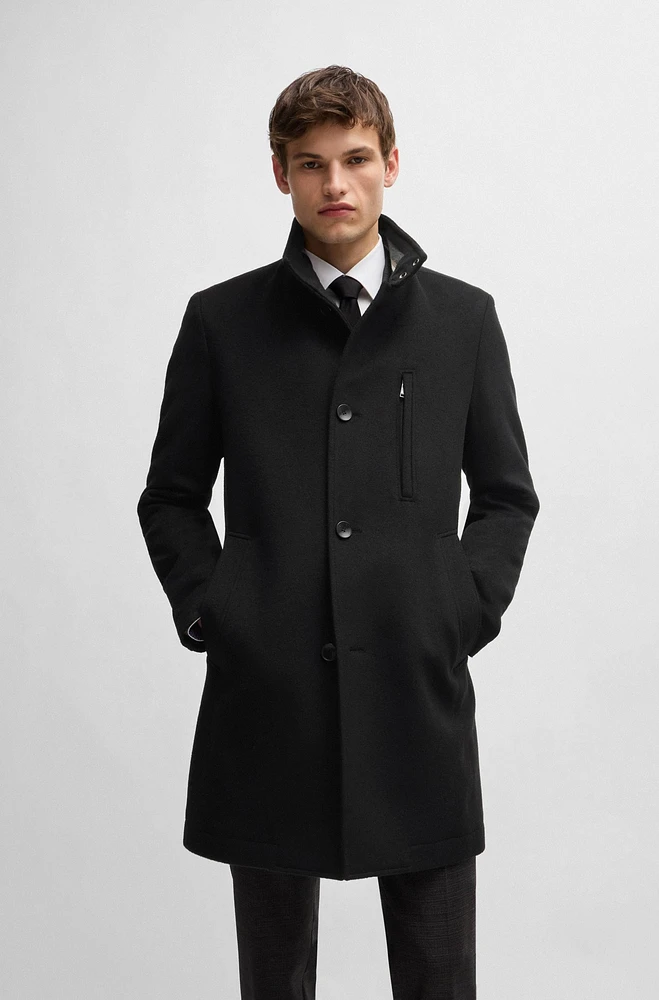 Slim-fit coat wool and cashmere