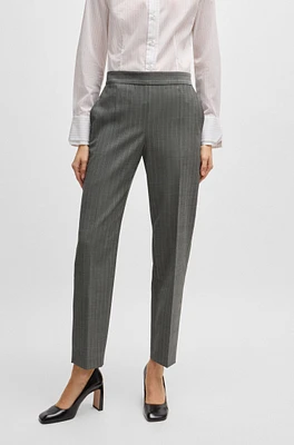 Regular-fit trousers striped wool