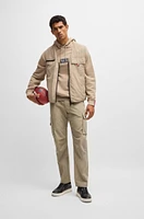 BOSS x NFL relaxed-fit cargo trousers with special branding