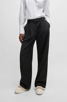 NAOMI x BOSS regular-fit trousers natural-stretch wool