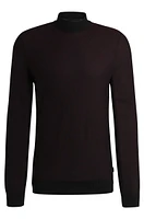 Silk regular-fit sweater with knitted structure