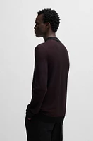 Silk regular-fit sweater with knitted structure