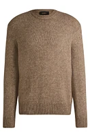 Relaxed-fit sweater wool, silk and bison hair