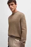 Relaxed-fit sweater wool, silk and bison hair