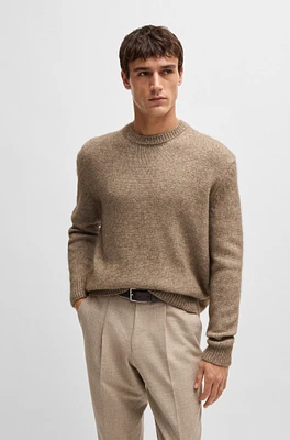 Relaxed-fit sweater wool, silk and bison hair