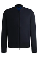 Regular-fit zip-up jacket with padded front panel