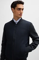 Regular-fit zip-up jacket with padded front panel