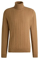 Cable-knit sweater wool and cashmere