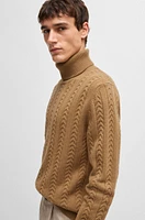 Cable-knit sweater wool and cashmere