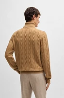 Cable-knit sweater wool and cashmere