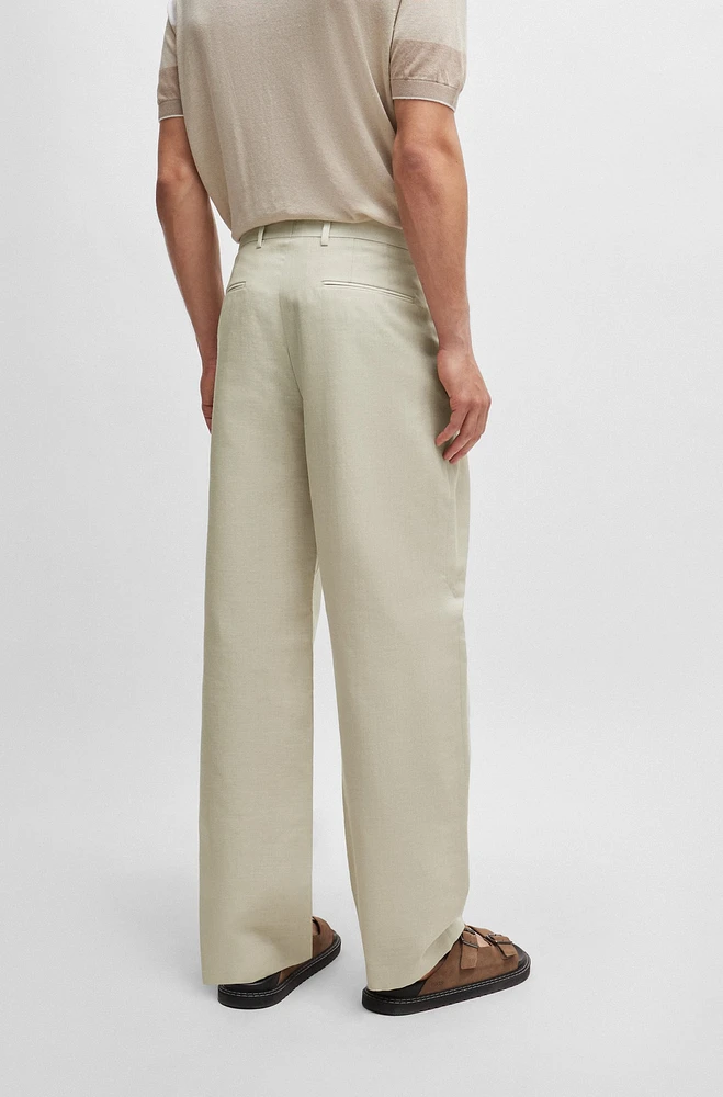 Relaxed-fit trousers virgin wool