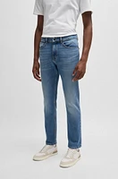 Slim-fit jeans blue comfort-stretch denim