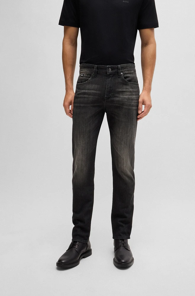 Delaware Slim-fit jeans black stretch denim