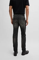 Delaware Slim-fit jeans black stretch denim