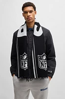 BOSS x NFL scarf with special jacquard branding