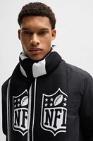 BOSS x NFL scarf with special jacquard branding