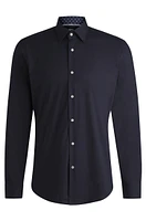 Regular-fit shirt easy-iron stretch-cotton poplin