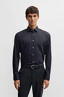 Regular-fit shirt easy-iron stretch-cotton poplin