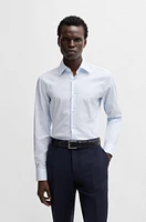 Slim-fit shirt printed Oxford stretch cotton