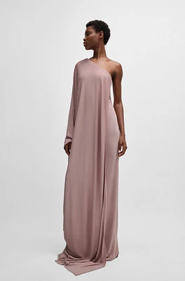 NAOMI x BOSS floor-length dress with one-shoulder styling