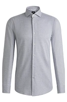 Slim-fit shirt easy-iron stretch cotton