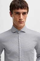 Slim-fit shirt easy-iron stretch cotton