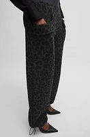 NAOMI x BOSS animal-print tracksuit bottoms with energear™