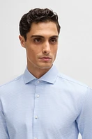 Slim-fit shirt structured cotton