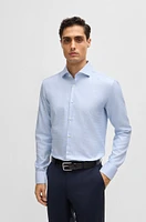 Slim-fit shirt structured cotton