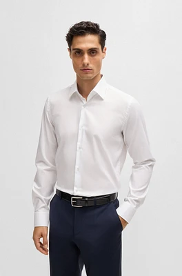 Slim-fit shirt easy-iron cotton poplin