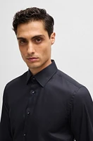 Slim-fit shirt easy-iron cotton poplin