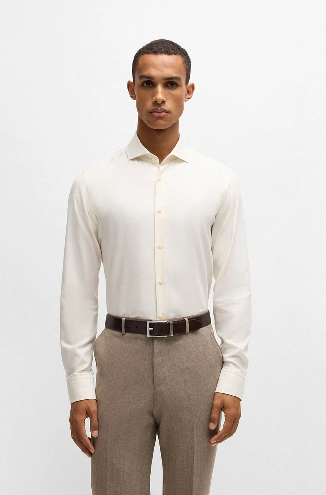 Regular-fit shirt cotton-cashmere twill