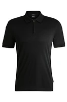 Slim-fit polo shirt mercerized cotton